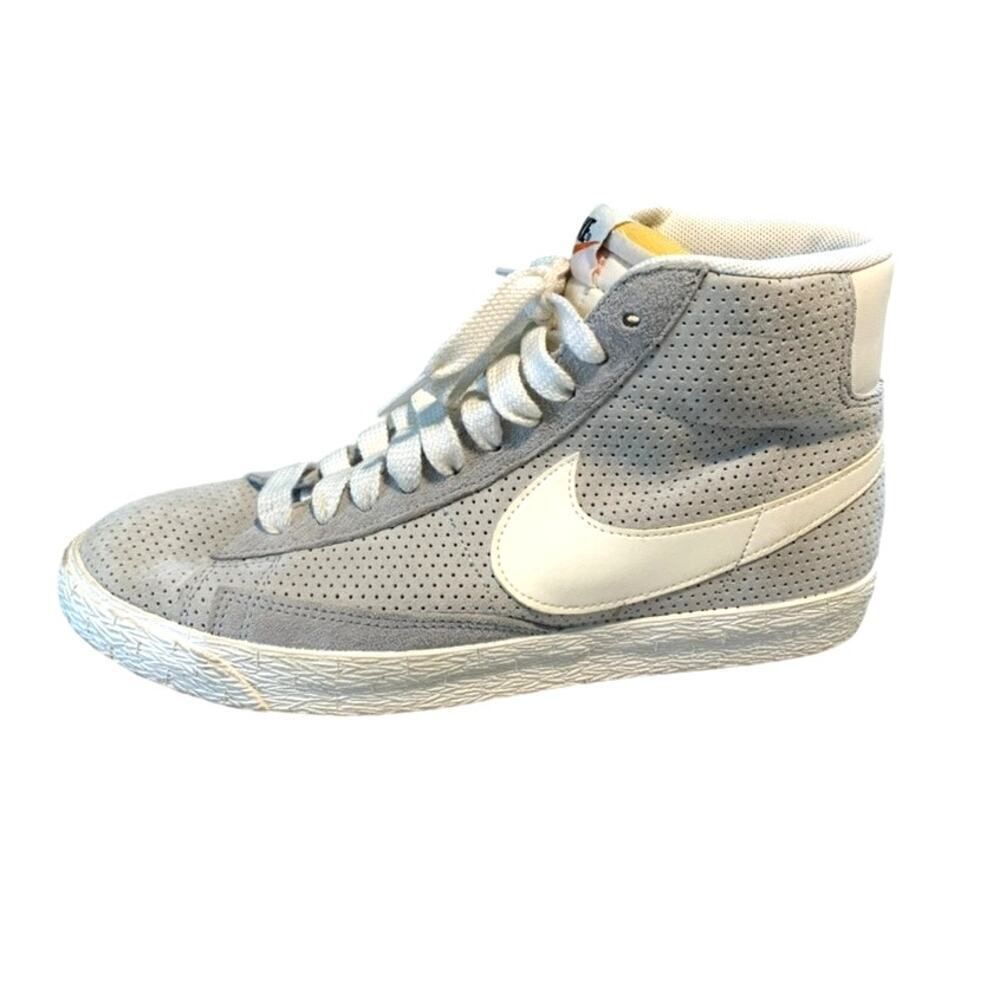 Nike Blazer Vintage Mid Womens Gray Suede Retro Sneaker Athletic Trainer 8.5